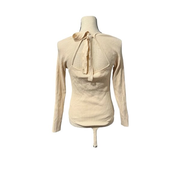 NWT Leyden Cream Knit Bodysuit Size M - Picture 4 of 6